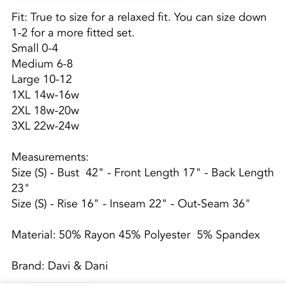 Davi & Dani Scuba Oversized Set NWT - Picture 3 of 3